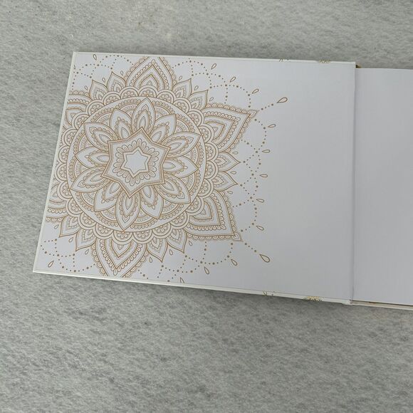 Guest Book White Gold 50 Page 7 X 9 inch Wedding Anniversary Celebration Party - Picture 10 of 13